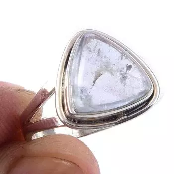 Natural Aquamarine Gemstone Handmade 925 Solid Sterling Silver Ring Size 7 U1j57