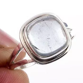 Natural Aquamarine Gemstone Handmade 925 Solid Sterling Silver Ring Size 9 Q4w39