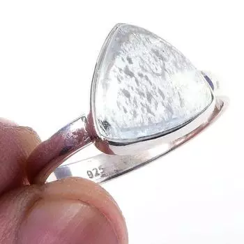 Natural Aquamarine Gemstone Handmade 925 Solid Sterling Silver Ring Size 10 D9d02