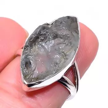 Natural Aquamarine Rough Gemstone 925 Sterling Silver Jewelry Ring Size 6.5 a5Y26