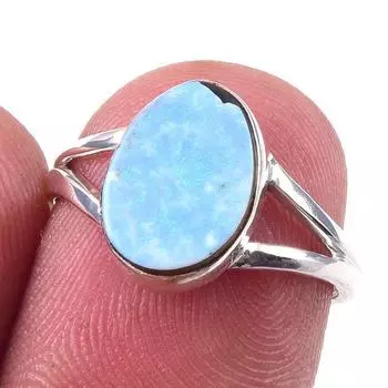 Natural Australian Opal Gemstone 925 Solid Sterling Silver Jewelry Ring S.6 L3n32