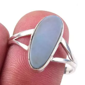 Natural Australian Opal Gemstone 925 Solid Sterling Silver Jewelry Ring S.9 A7w22