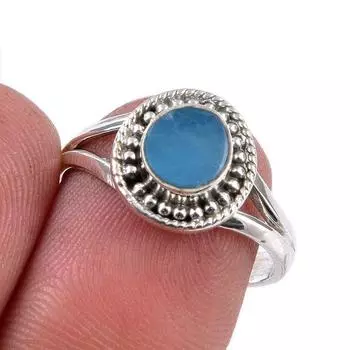 Natural Australian Opal Gemstone 925 Solid Sterling Silver Jewelry Ring S.7 k9g86