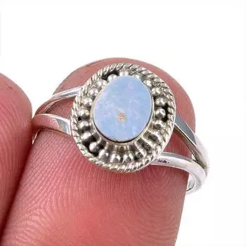 Natural Australian Opal Gemstone 925 Solid Sterling Silver Ring Size 5.5 T7Q14