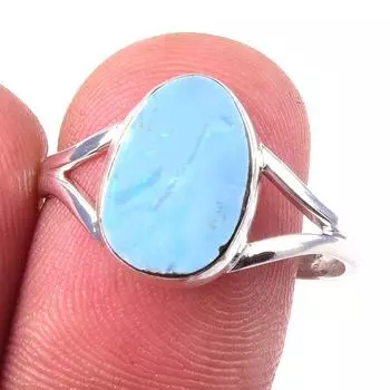 Natural Australian Opal Gemstone 925 Solid Sterling Silver Jewelry Ring S.9 w6W12