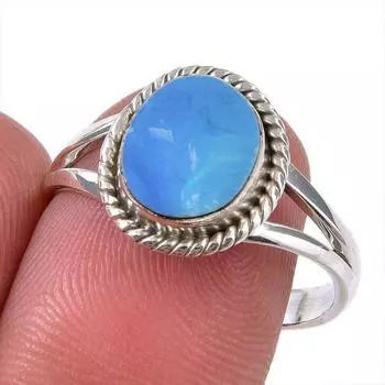 Natural Australian Opal Gemstone 925 Solid Sterling Silver Ring Size 8.5 I6l34