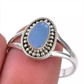 Natural Australian Opal Gemstone 925 Solid Sterling Silver Ring Size 9.5 i5Q82