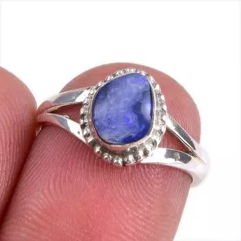 Natural Australian Opal Gemstone 925 Solid Sterling Silver Jewelry Ring S.9 Y4p77