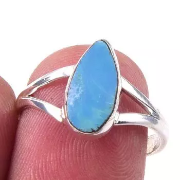 Natural Australian Opal Gemstone 925 Solid Sterling Silver Jewelry Ring S.7 p9I74