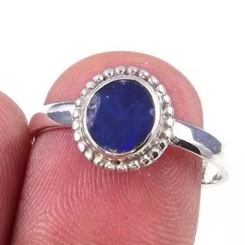 Natural Australian Opal Gemstone 925 Solid Sterling Silver Jewelry Ring S.8 e6L50