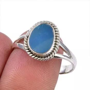 Natural Australian Opal Gemstone 925 Solid Sterling Silver Ring Size 9.5 H5b07