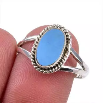 Natural Australian Opal Gemstone 925 Solid Sterling Silver Ring Size 7.5 C1H81