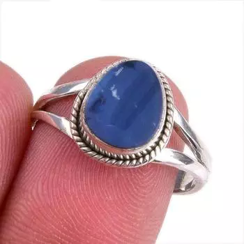 Natural Australian Opal Gemstone 925 Solid Sterling Silver Jewelry Ring S.8 s7c54