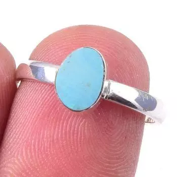 Natural Australian Opal Gemstone 925 Solid Sterling Silver Jewelry Ring S.7 N6M34