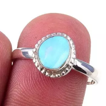 Natural Australian Opal Gemstone 925 Solid Sterling Silver Jewelry Ring S.8 H0m88