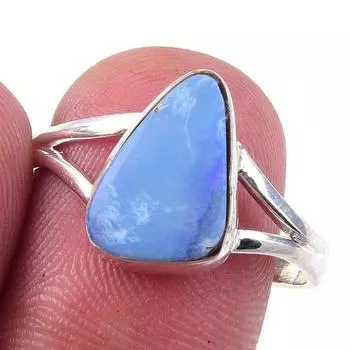 Natural Australian Opal Gemstone 925 Solid Sterling Silver Jewelry Ring S.9 a1W27