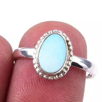 Natural Australian Opal Gemstone 925 Solid Sterling Silver Jewelry Ring S.7 S5P52