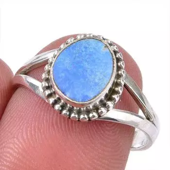 Natural Australian Opal Gemstone 925 Solid Sterling Silver Ring Size 7.5 p2u87