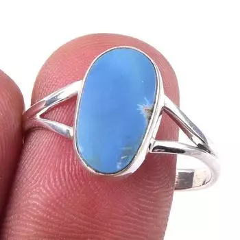 Natural Australian Opal Gemstone 925 Solid Sterling Silver Gift Ring S.10 F7i78