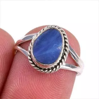 Natural Australian Opal Gemstone 925 Solid Sterling Silver Jewelry Ring S.6 H2y07