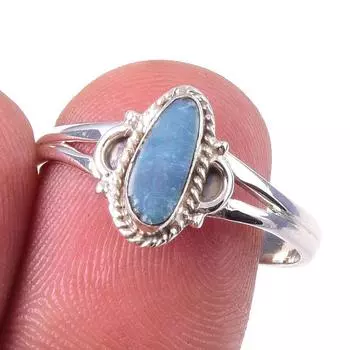 Natural Australian Opal Gemstone 925 Solid Sterling Silver Jewelry Ring S.9 j6t02