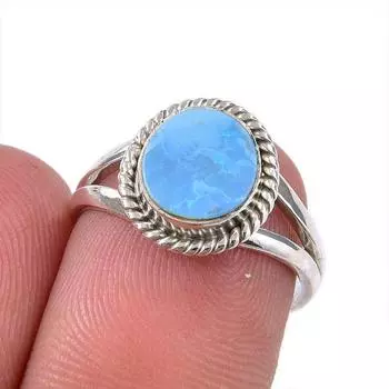 Natural Australian Opal Gemstone 925 Solid Sterling Silver Ring Size 5.5 u1K99