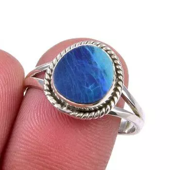 Natural Australian Opal Gemstone 925 Solid Sterling Silver Ring Size 8.5 b7V66