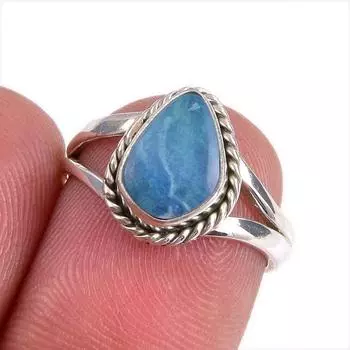 Natural Australian Opal Gemstone Handmade 925 Solid Silver Gift Ring S.5.5 t0l60