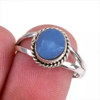 Natural Australian Opal Gemstone Handmade 925 Solid Silver Gift Ring S.7.5 K8i51