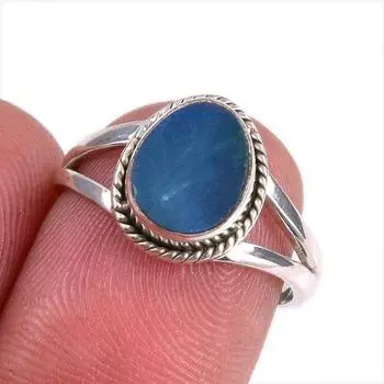 Natural Australian Opal Gemstone Handmade 925 Solid Silver Gift Ring S.6.5 I8d00