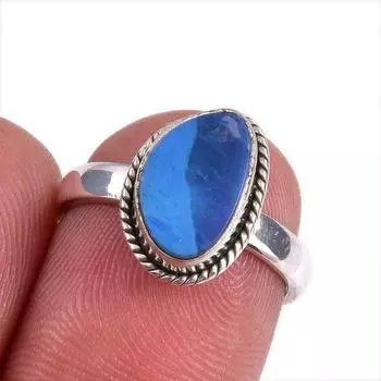 Natural Australian Opal Gemstone Handmade 925 Solid Silver Gift Ring S.5.5 U5a62