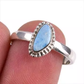 Natural Australian Opal Gemstone Handmade 925 Solid Silver Gift Ring S.7.5 B0n40