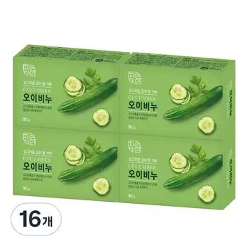 Natural Beauty Cucumber Soap, 90g, 16 pieces