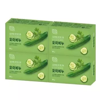 Natural Beauty, Огурец-огурец, 90г, 4 шт. корейская косметика