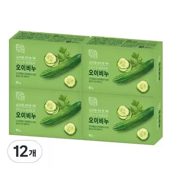 Natural Beauty Soap Cucumber Fragrance, 90g, 12 pieces