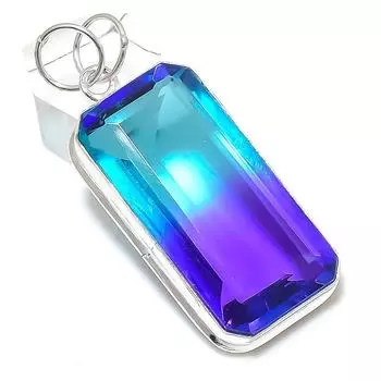 Natural Bi-Color Tourmaline 925 Sterling Silver Jewelry Pendant 2.17 z7Z63