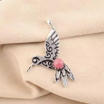 Natural Black Rhodonite Gemstone 925 Sterling Silver Jewelry Boho Pendant 1.8 CP-20-26