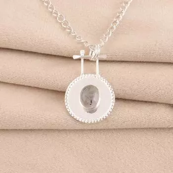 Natural Black Rutile Gemstone 925 Sterling Silver Jewelry Handmade Pendant 1.4 PP-57-33