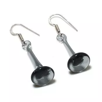 Natural Black Spinel Gemstone 925 Sterling Silver Jewelry Earring 1.85 P6D26