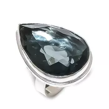 Natural Black Spinel Gemstone 925 Sterling Silver Jewelry Ring Size 7 w2b10