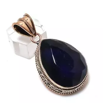 Подвеска из натурального черного шпинеля, медная, ручная работа, 1,97 дюйма, y5t54