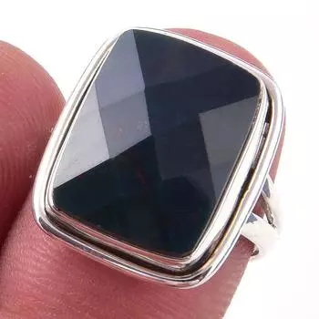 Natural Bloodstone Gemstone Handmade 925 Solid Sterling Silver Ring Size 7 R0Z57