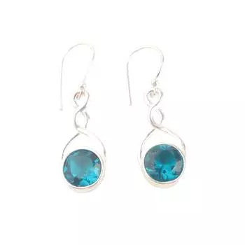 Natural Blue Apatite 925 Sterling Silver Fashionable Earrings For Wife Gift1.68 CE-15-12
