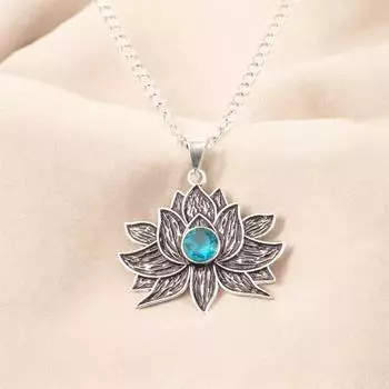 Natural Blue Apatite Gemstone 925 Sterling Silver Handcrafted Jewelry Pendant CP-23-10