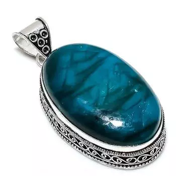 Подарочный кулон из стерлингового серебра 925 пробы с натуральным синим лабрадоритом 2,60 дюйма h3D24