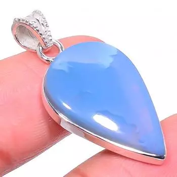 Natural Blue Opal Gemstone Handmade 925 Solid Sterling Silver Pendant 1.50 U8z70