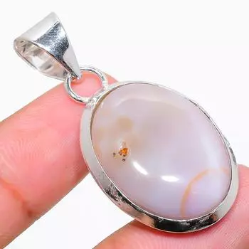 Natural Botswana Agate Gemstone 925 Sterling Silver Gift Pendant 1.77 B4G00