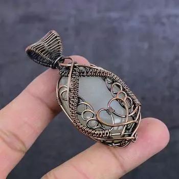 Natural Botswana Agate Gemstone Copper Wire Wrap Jewelry Pendant 2.56 R5p49