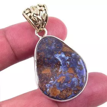 Natural Boulder Opal Gemstone 925 Solid Sterling Silver Gift Pendant 1.75 t1Y78
