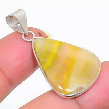 Подвеска из натурального яшмы шмеля из стерлингового серебра 925 пробы 1,58 дюйма D2G94